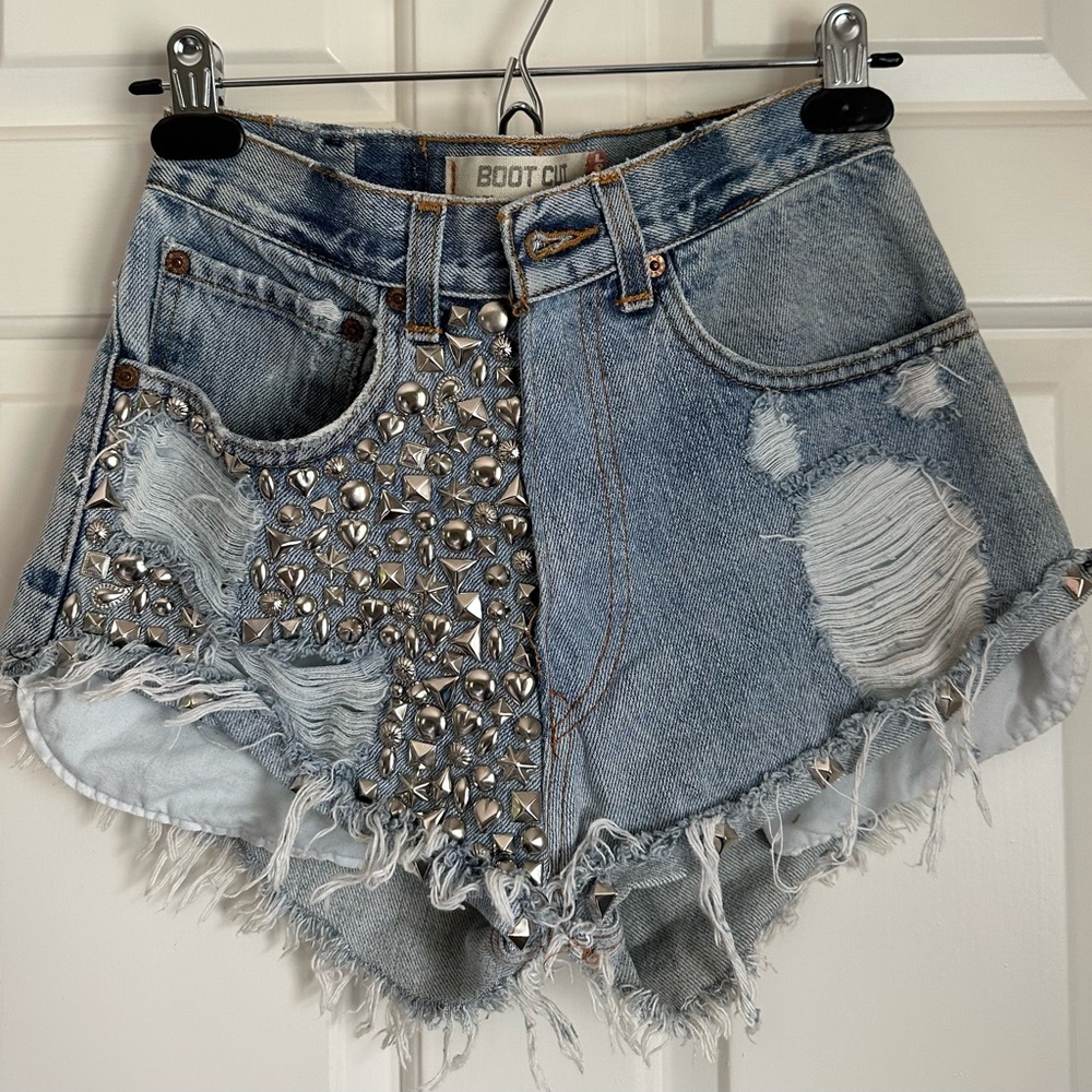 Levi’s Embellished Denim Shorts